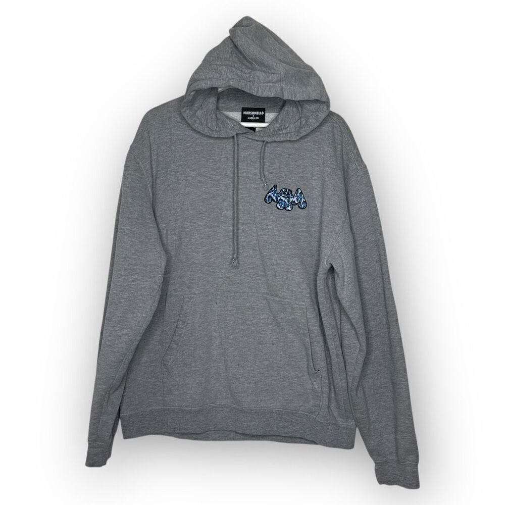 Marshmello x Aaron Kai Sweatshirt Gray Blue Hoodie Mellogang 30 Camo Men’s Large